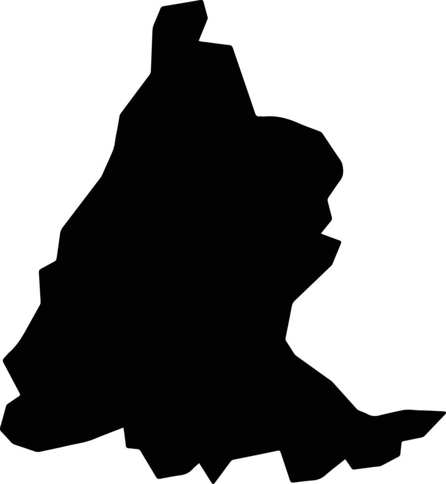 Gitanga Burundi silhouette map vector
