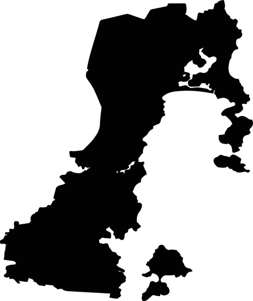 Glamorgan Spring Bay Australia silhouette map vector