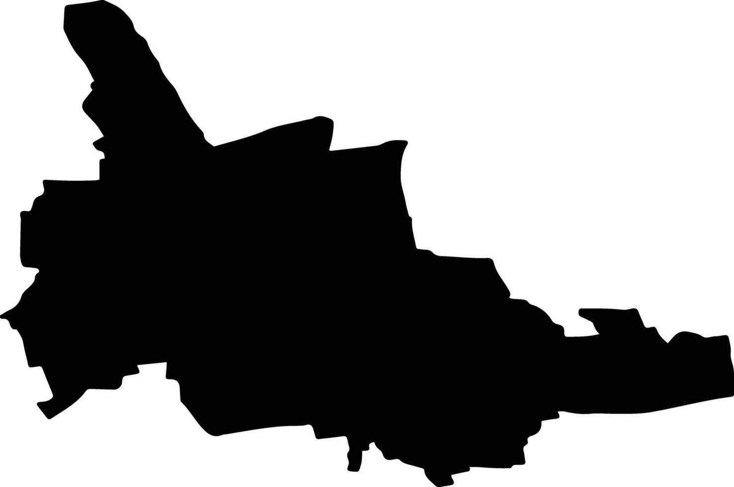 GLAVANESTI Romania silhouette map vector
