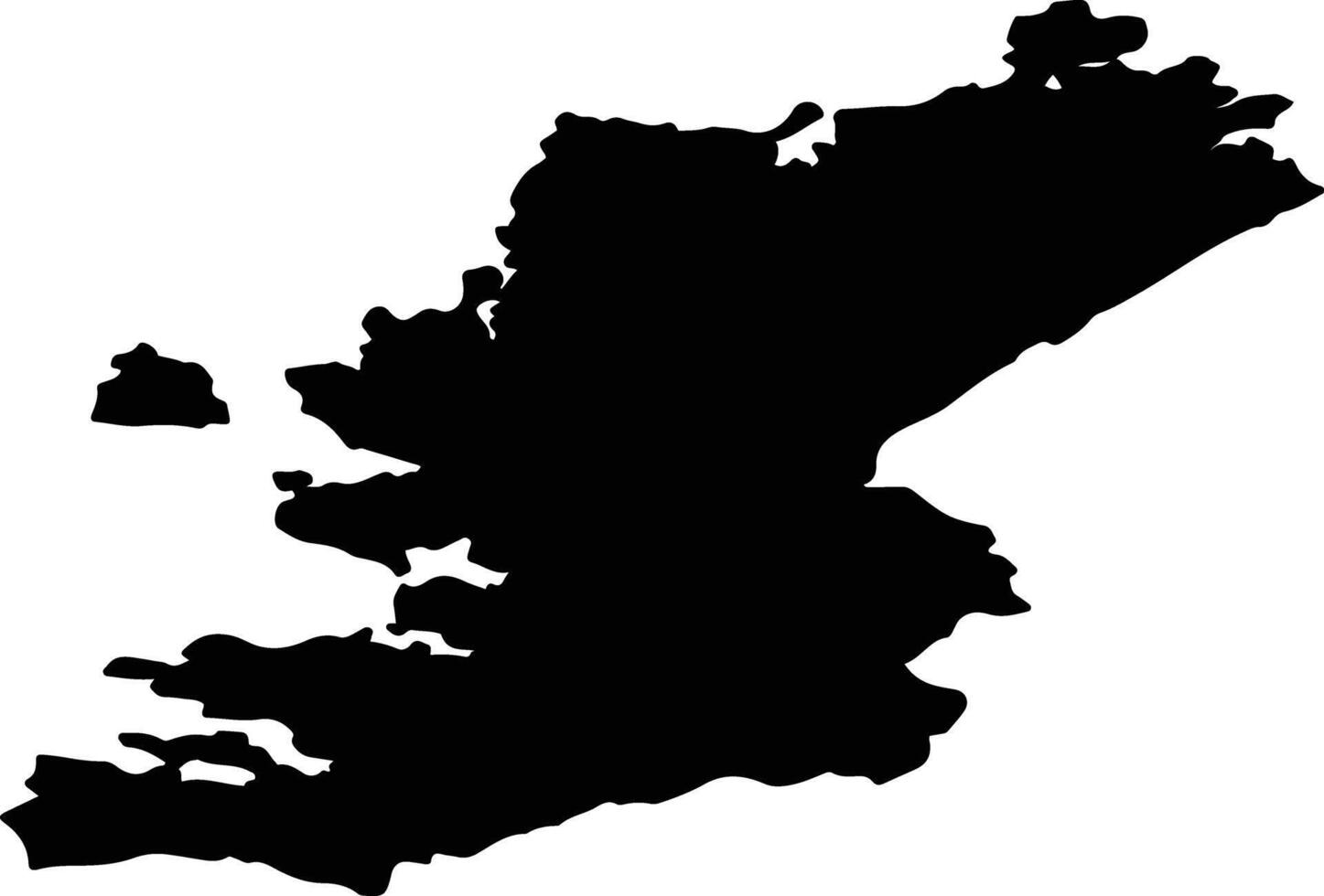 GLENTIES LEA 6 Ireland silhouette map vector