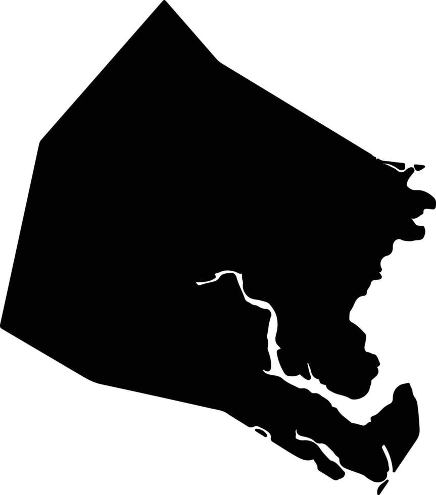Glynn United States silhouette map vector