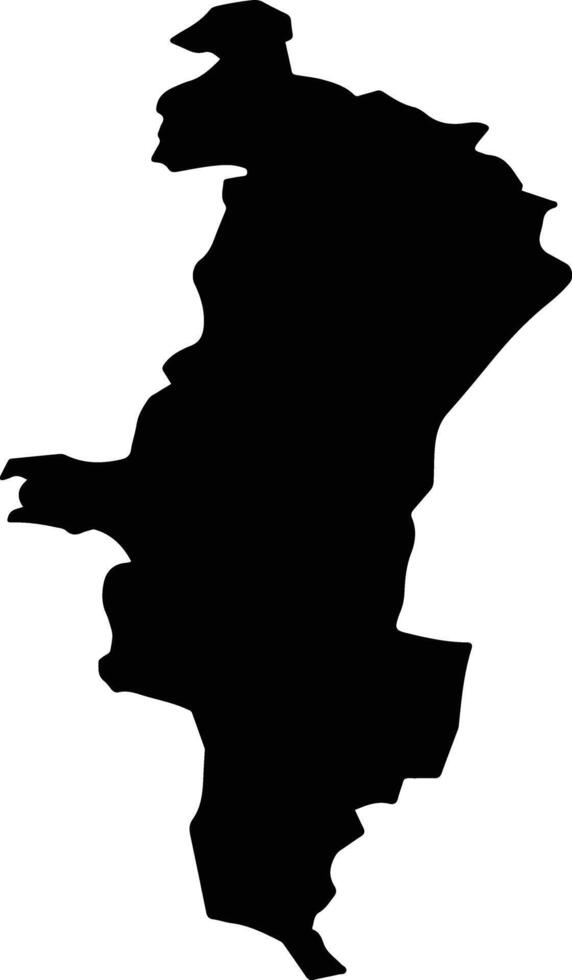 GODENI Romania silhouette map vector