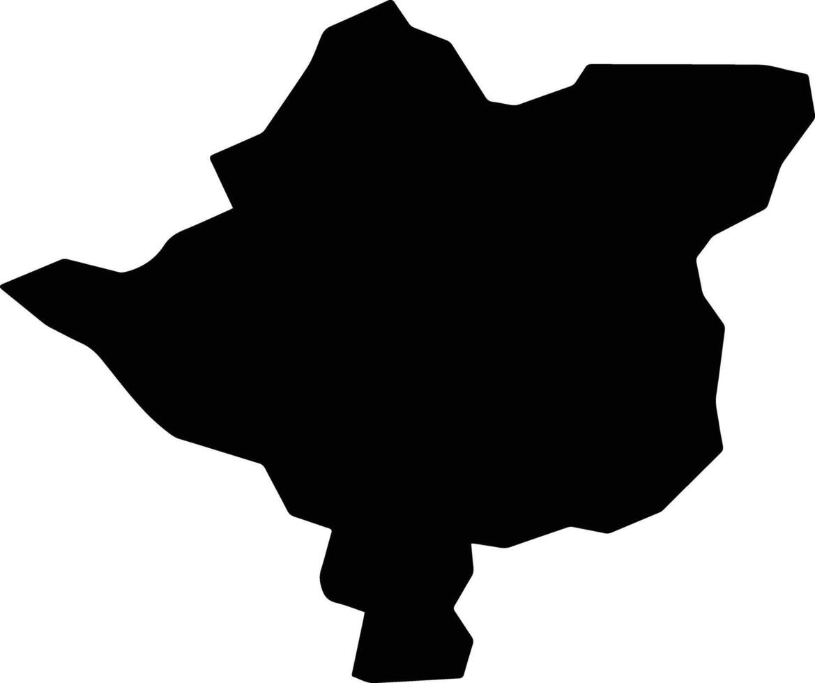 Goenshari Bhutan silhouette map vector