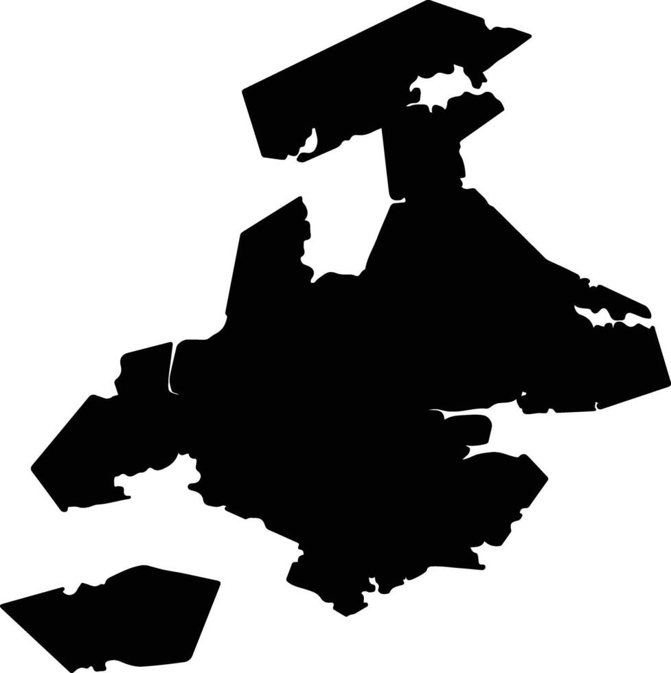 Goheung gun South Korea silhouette map vector