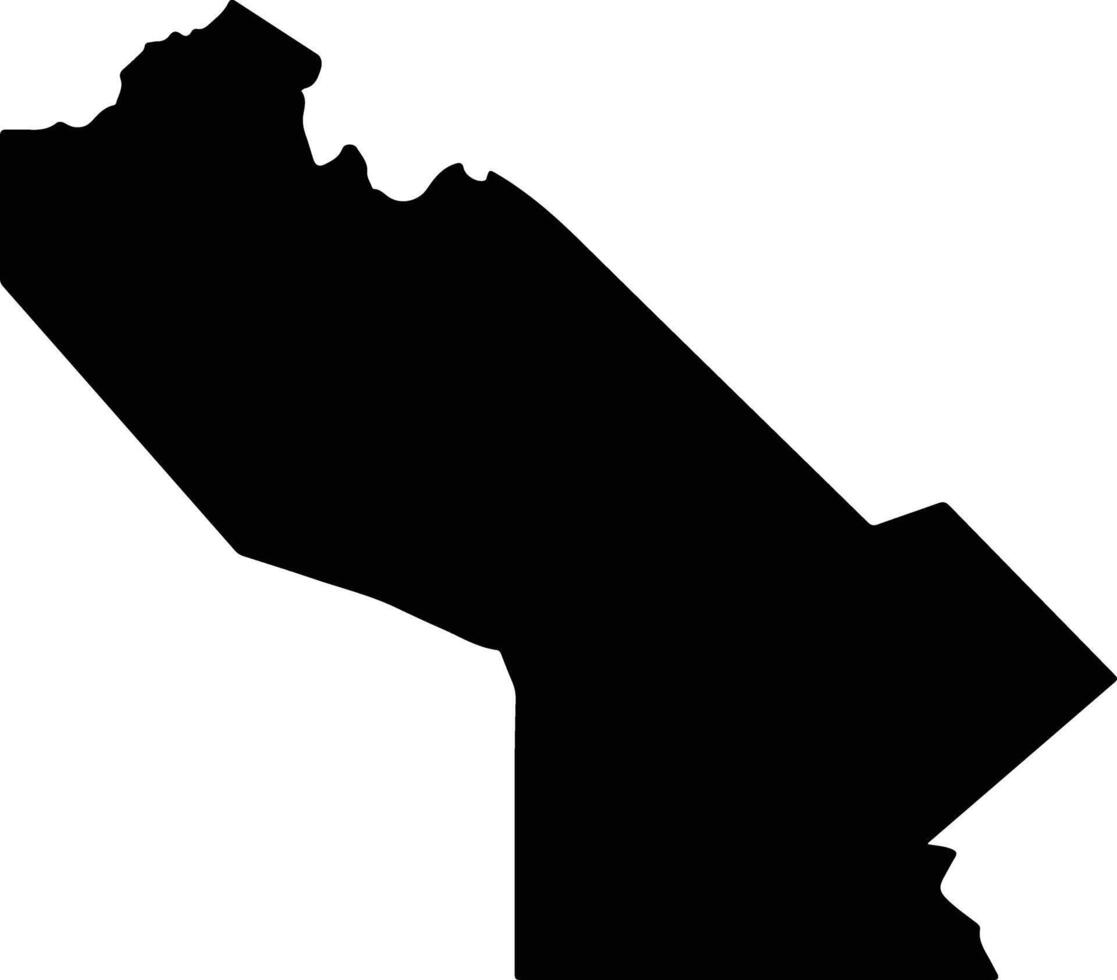 Goilala District Papua New Guinea silhouette map vector