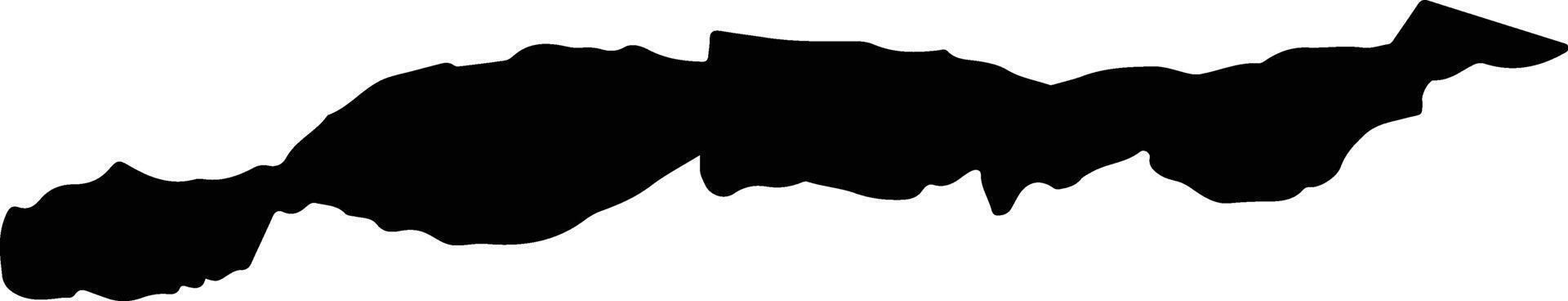 Goicoechea Costa Rica silhouette map vector