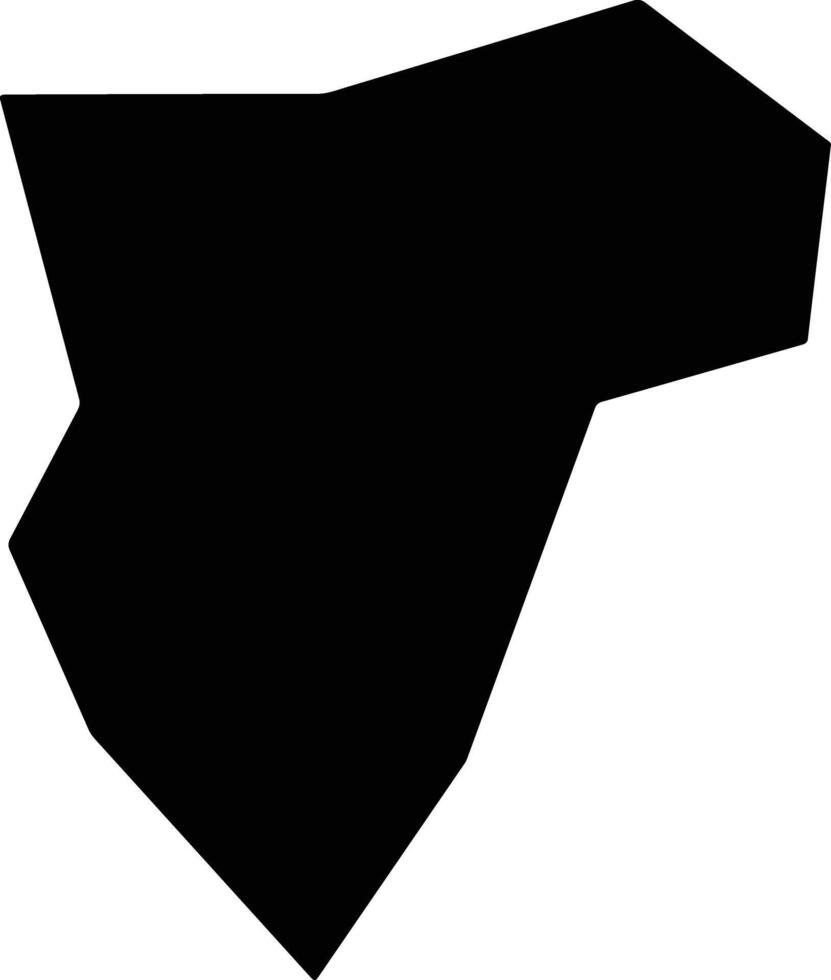 Gokana Nigeria silhouette map vector