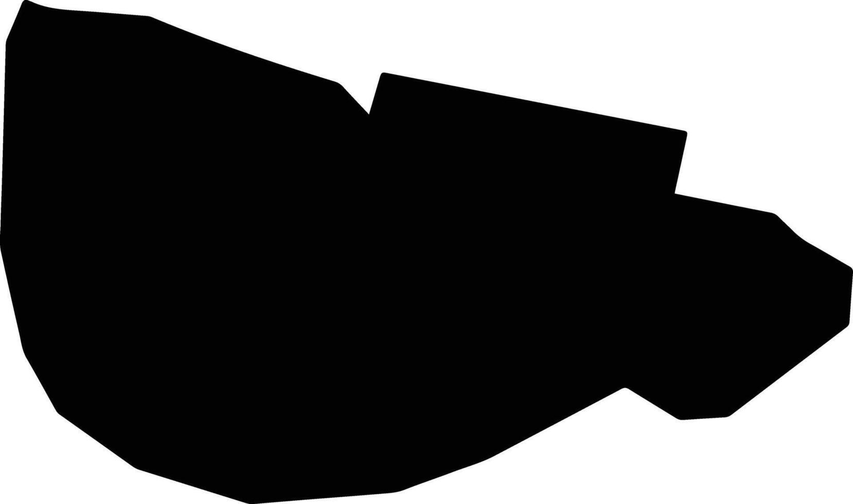 Gokwe South Urban Zimbabwe silhouette map vector