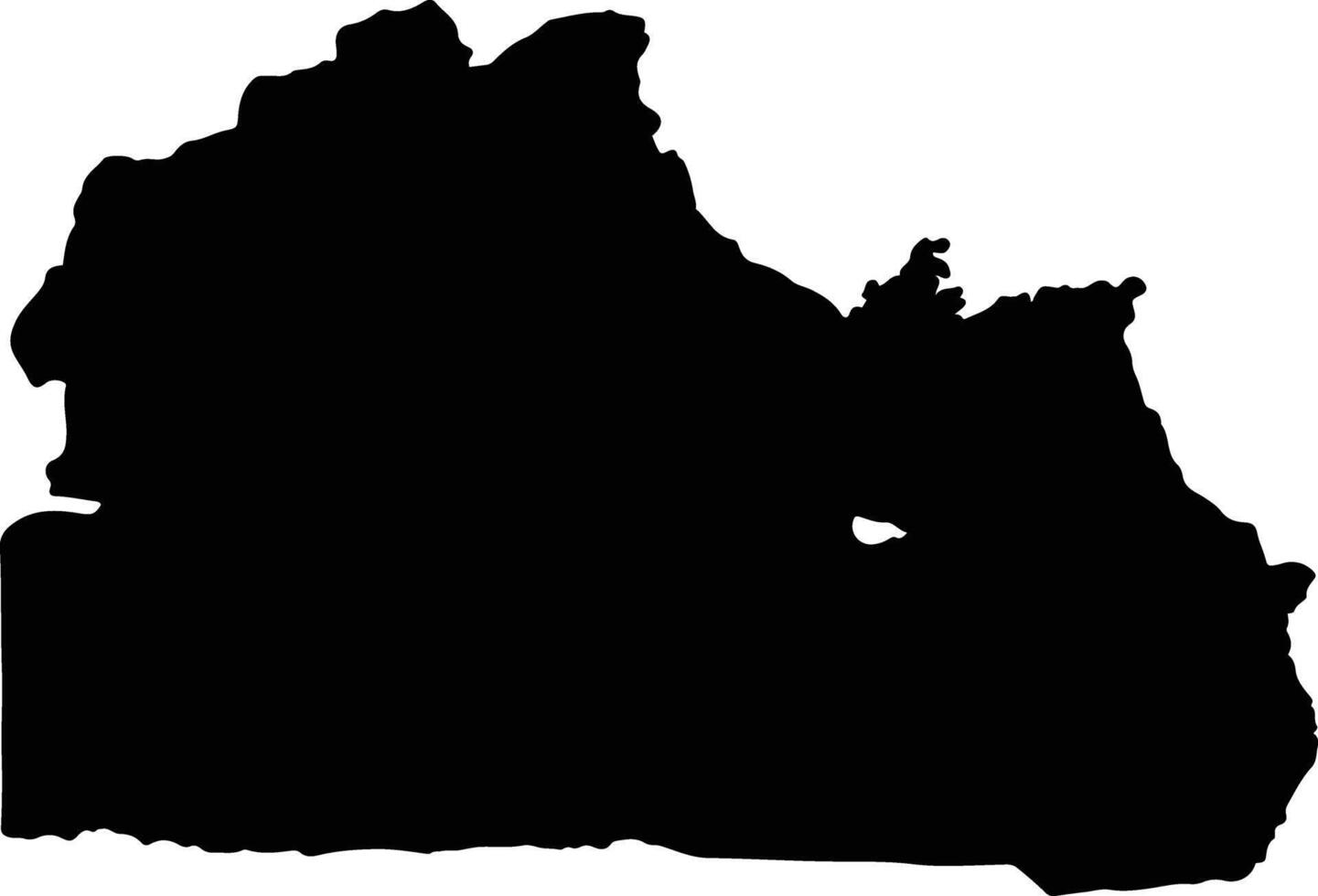 Gokwe South Zimbabwe silhouette map vector