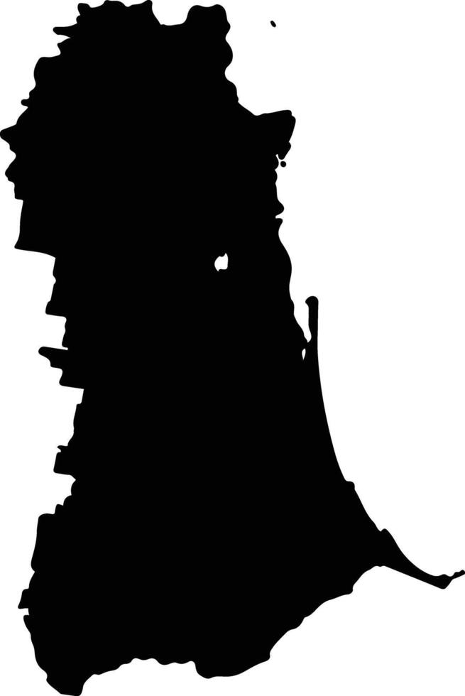 Gold Coast Australia silhouette map vector