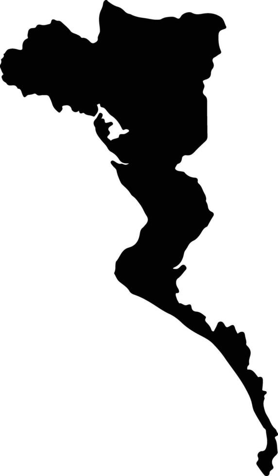 Golfito Costa Rica silhouette map vector