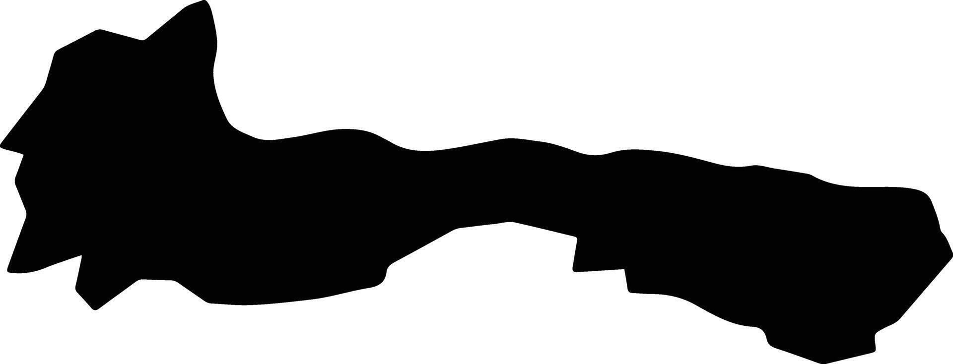 Golubac Municipality Serbia silhouette map vector