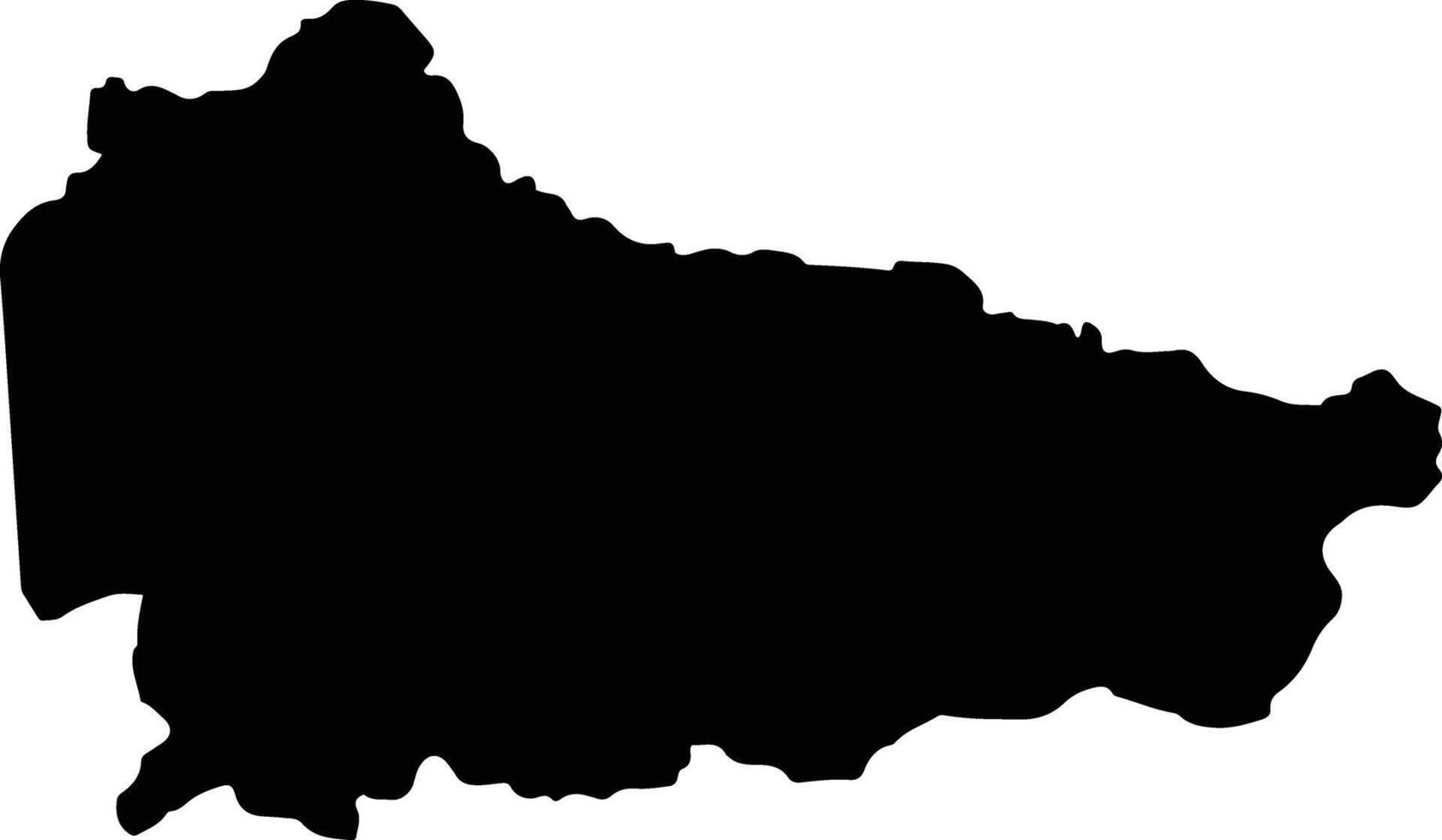 Golungo Alto Angola silhouette map vector