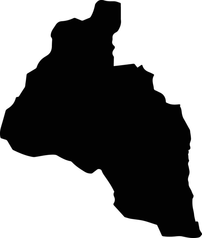 Gomal Afghanistan silhouette map vector