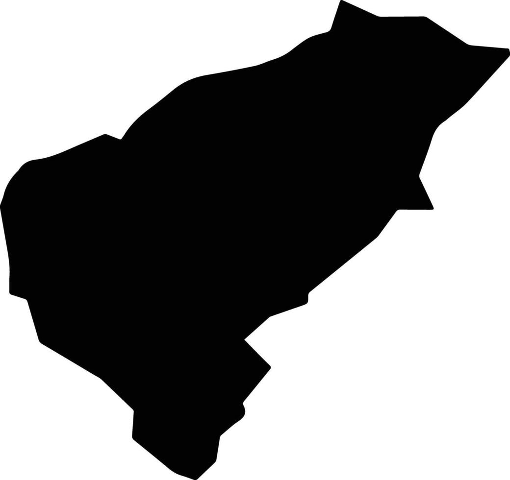 Gomdar Bhutan silhouette map vector