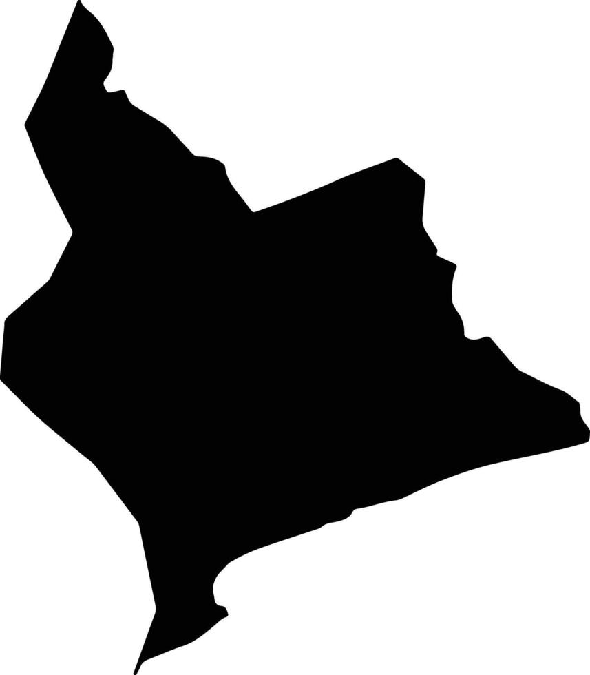 Gomoa Central Ghana silhouette map vector