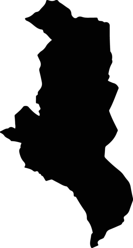 Gomoa West Ghana silhouette map vector