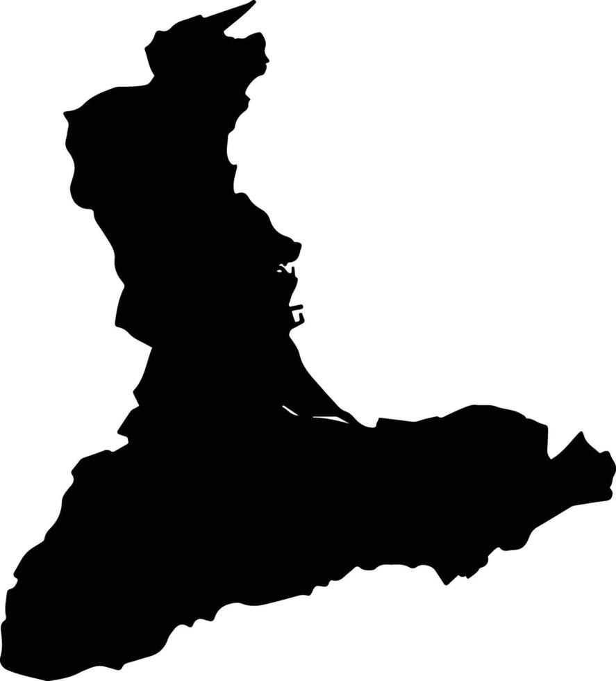 Gongliao District Taiwan silhouette map vector