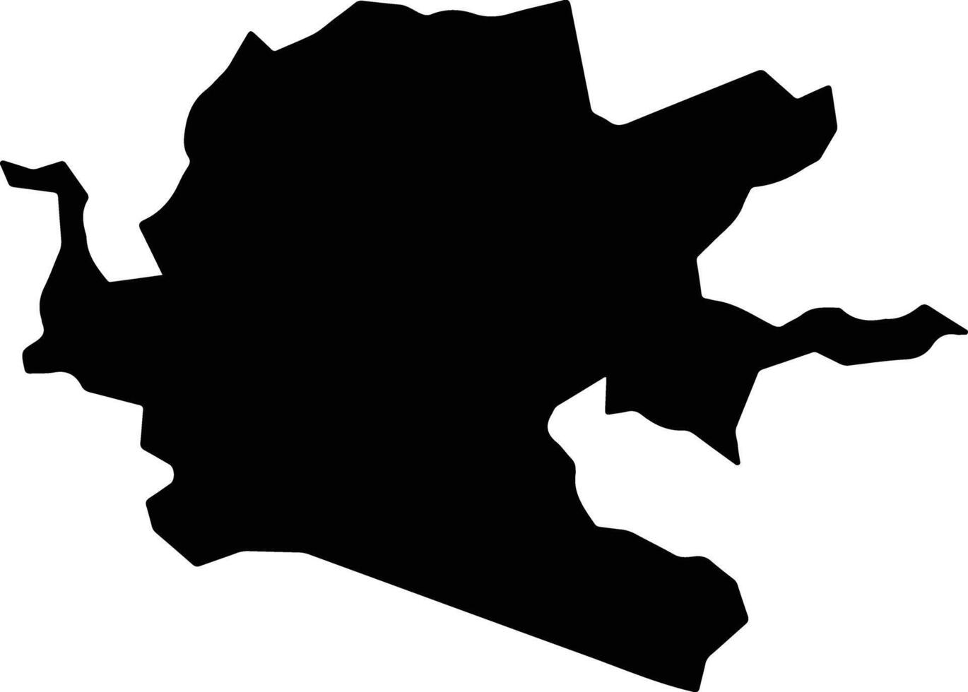 Gordon Town Jamaica silhouette map vector