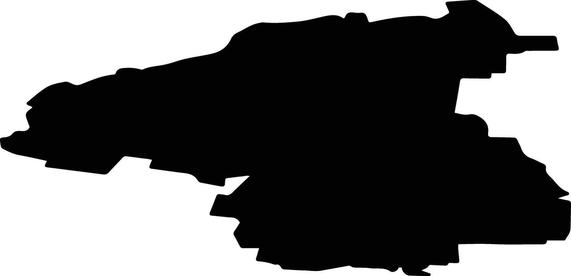 Gorkovsky District Russia silhouette map vector
