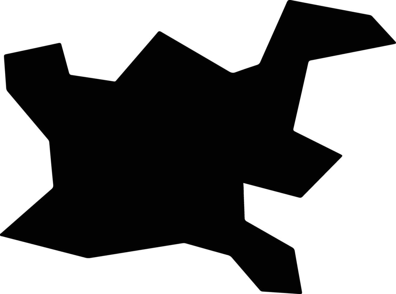 Goryeong gun South Korea silhouette map vector