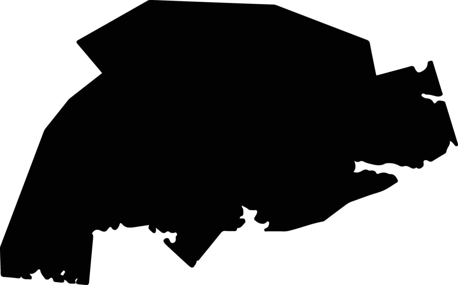 Goseong gun South Korea silhouette map vector