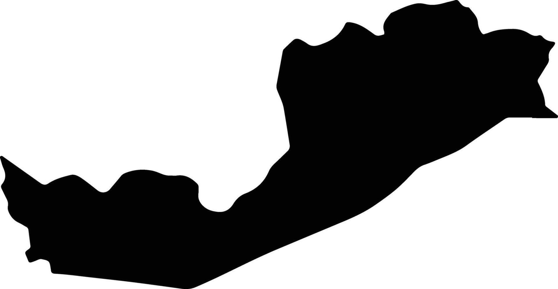 Goudomp Senegal silhouette map vector