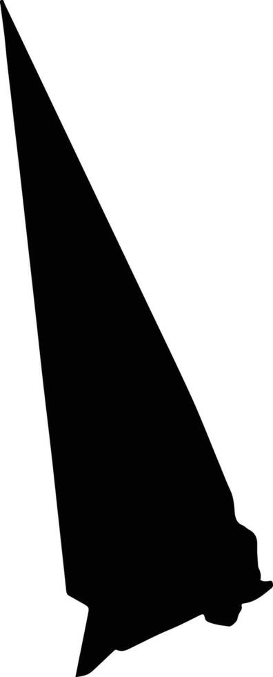 Goundam Mali silhouette map vector