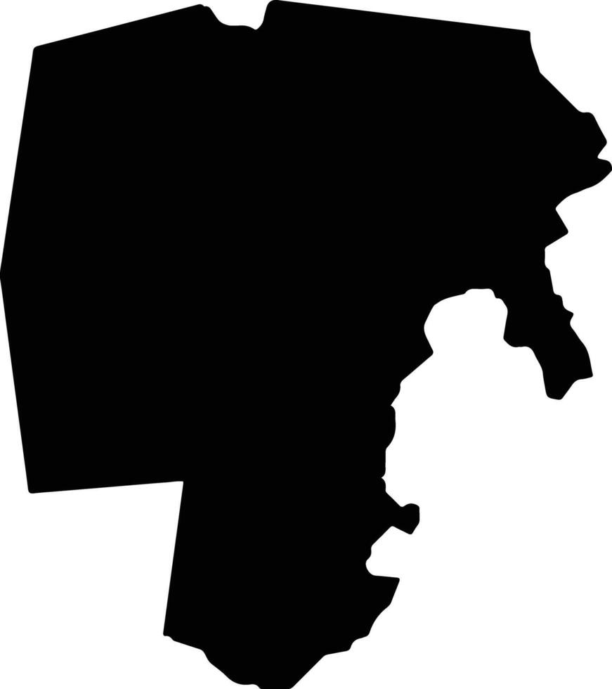 Governador Celso Ramos Brazil silhouette map vector