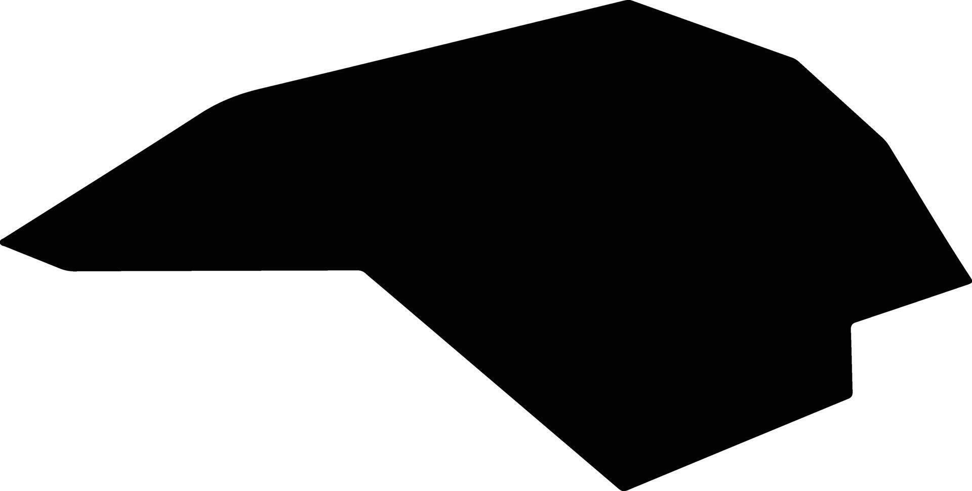 Governador Mangabeira Brazil silhouette map vector