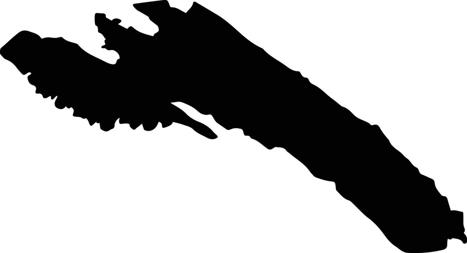 Grad Rab Croatia silhouette map vector