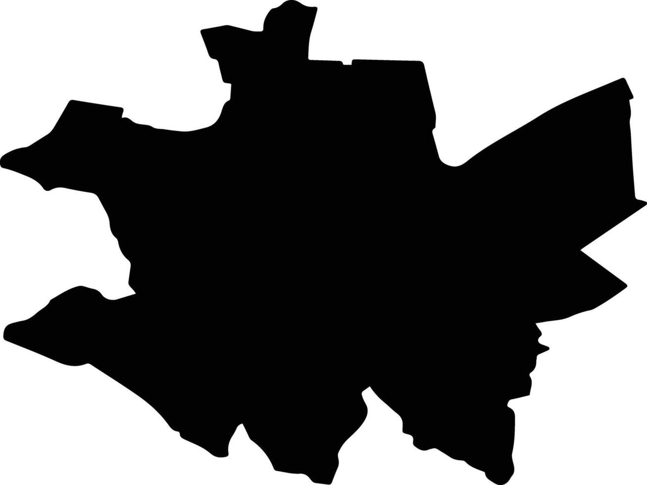 Grad Slatina Croatia silhouette map vector
