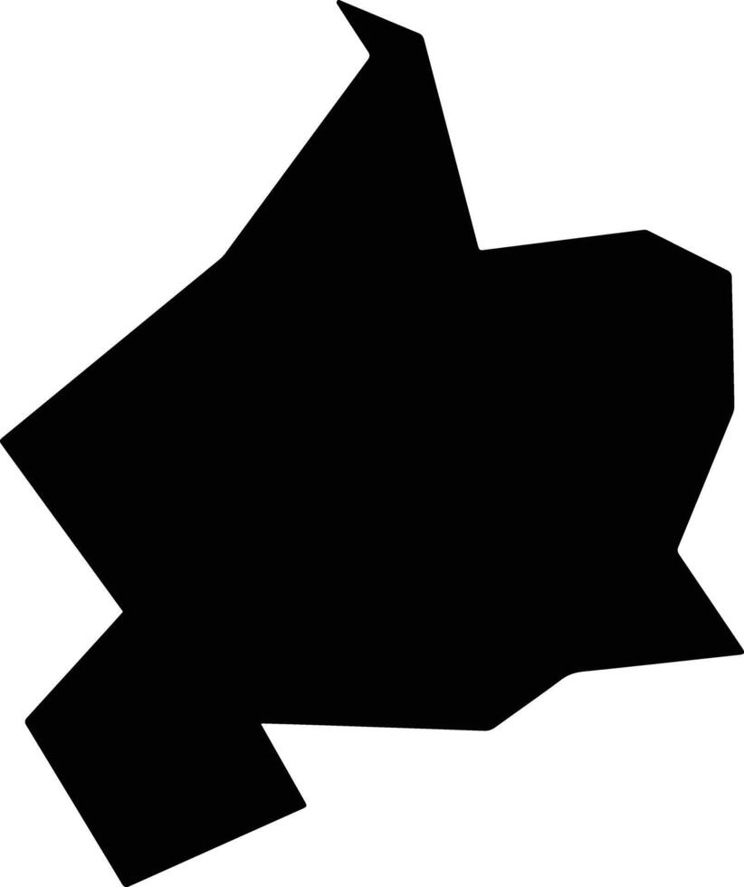 Gradsko North Macedonia silhouette map vector