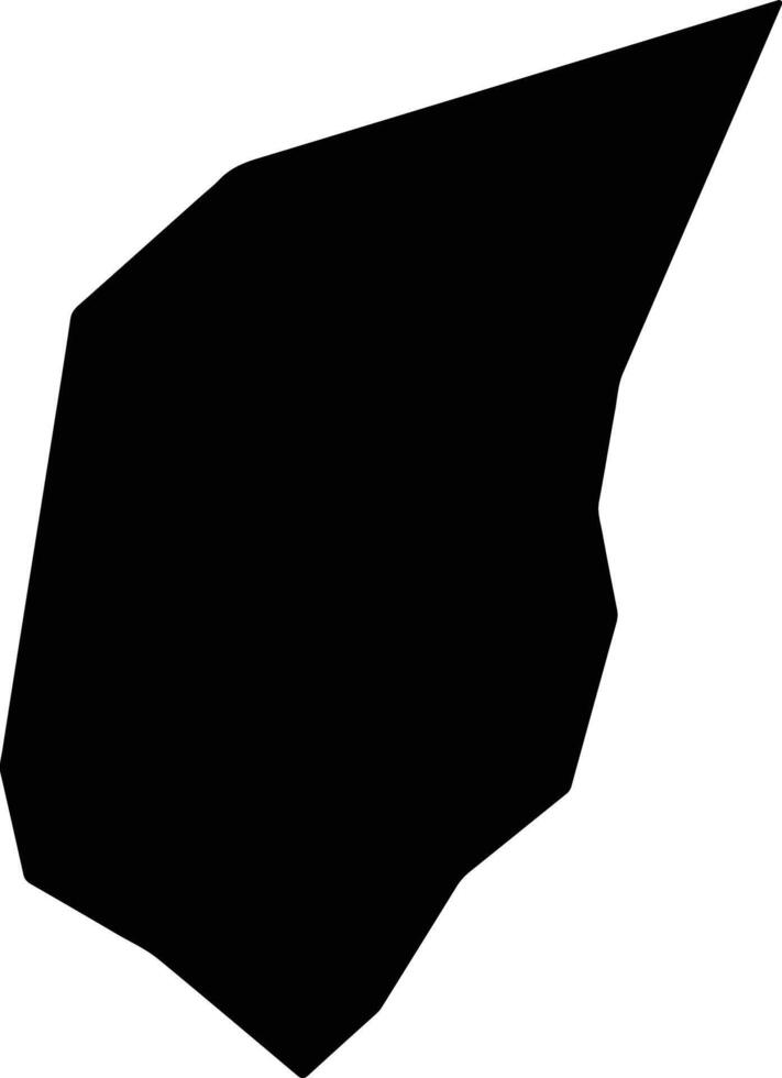 Grande Riviere Postlewaithe Saint Lucia silhouette map vector