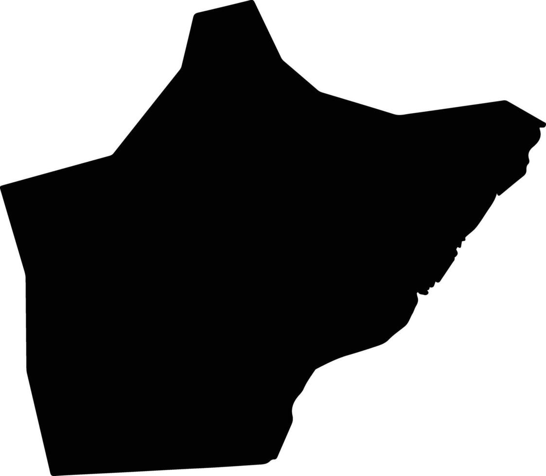 Grande Sido Chad silhouette map vector