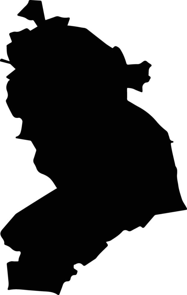 GRANICESTI Romania silhouette map vector