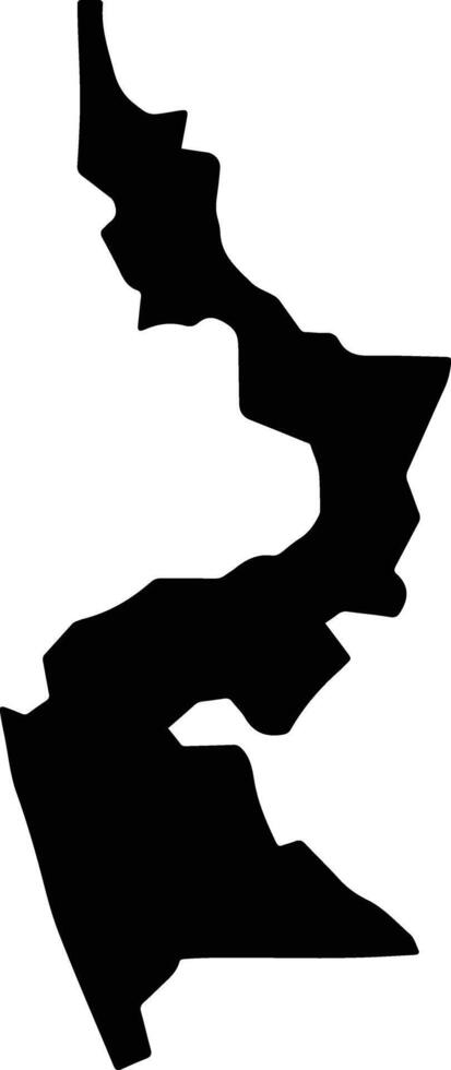 Grange Jamaica silhouette map vector
