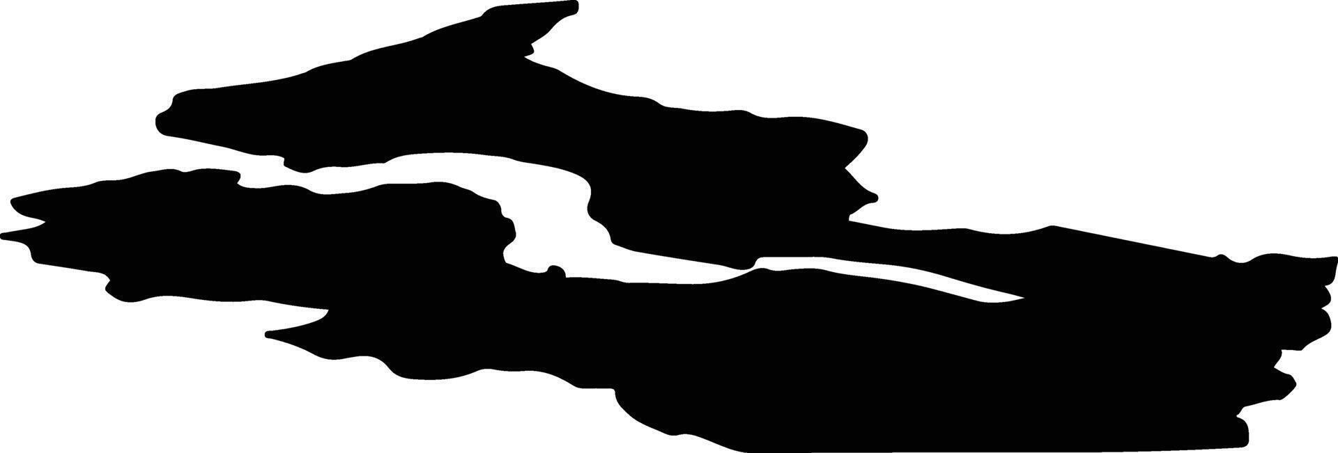 Gratangen nor Norway silhouette map vector