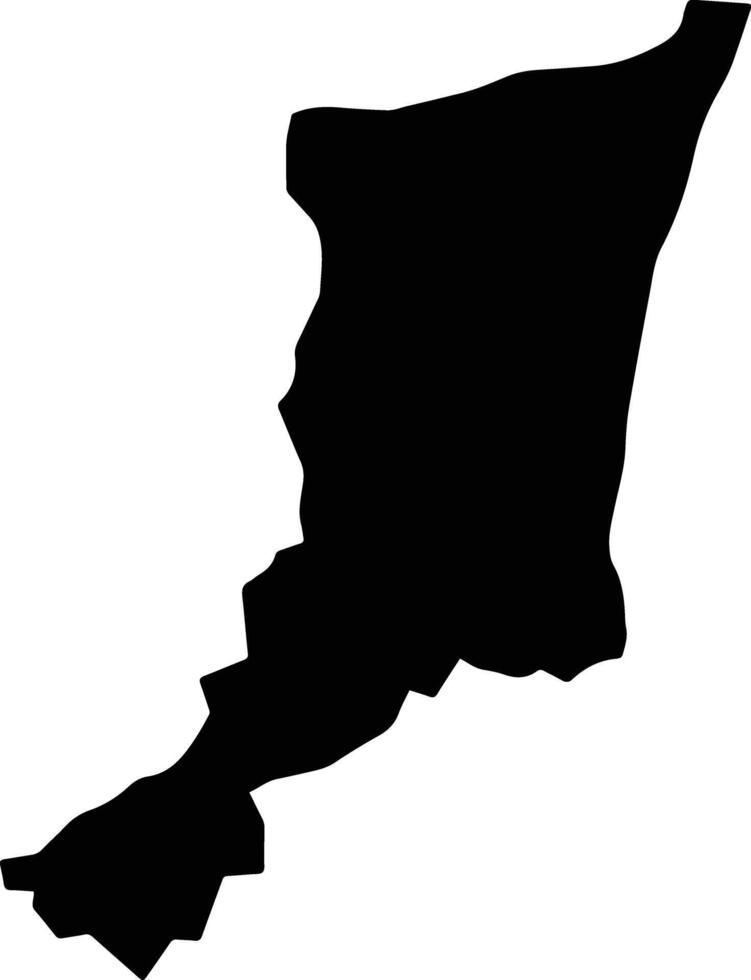Gravel Hill Jamaica silhouette map vector