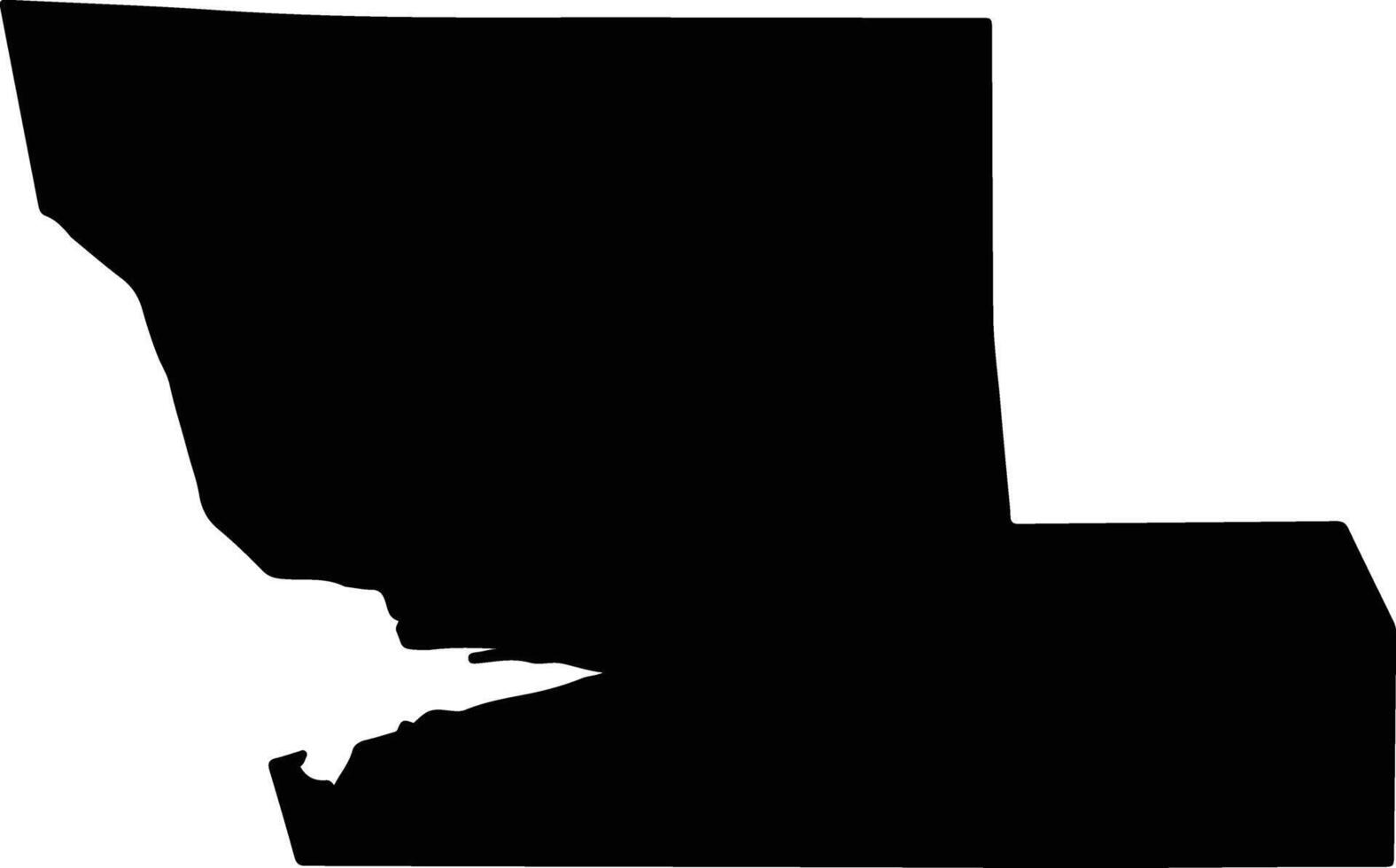 Grays Harbor United States silhouette map vector