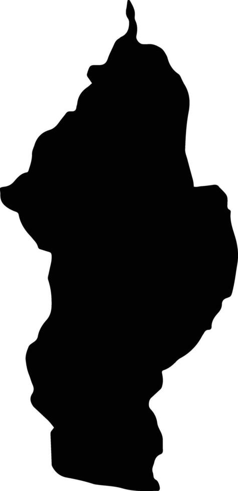 Great Valley Jamaica silhouette map vector