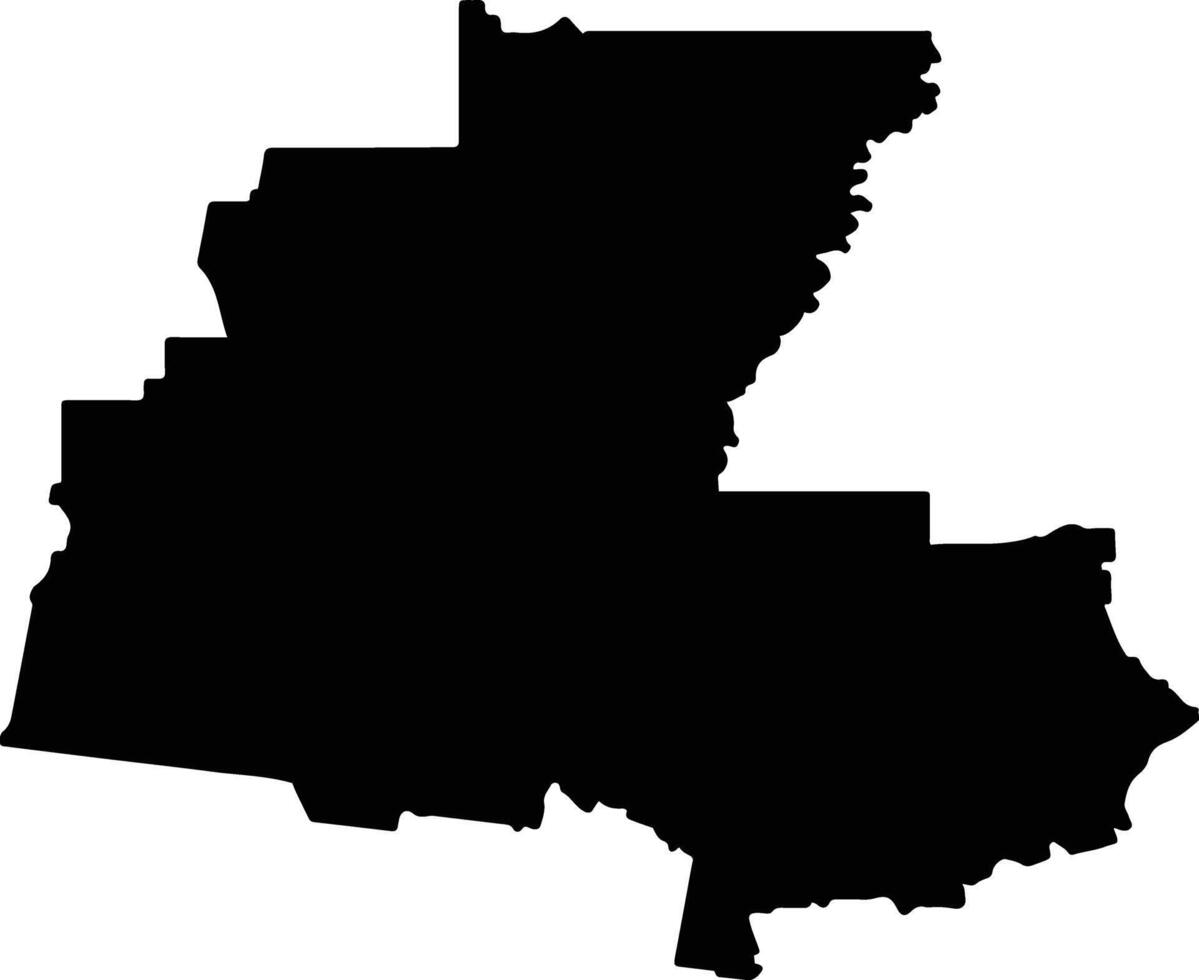 Greater Bendigo Australia silhouette map vector
