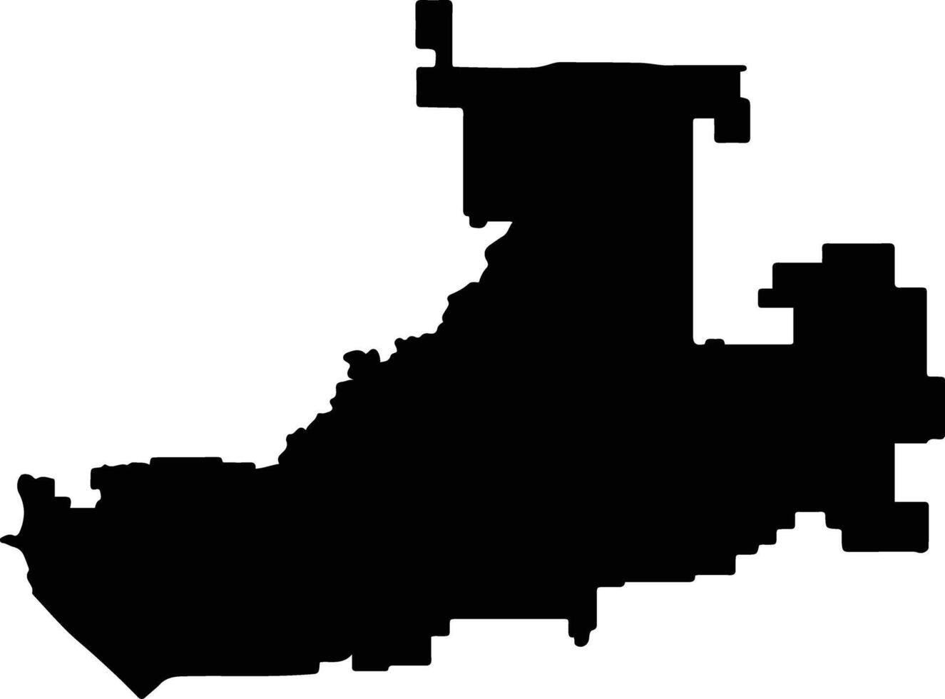 Greater Geraldton Australia silhouette map vector
