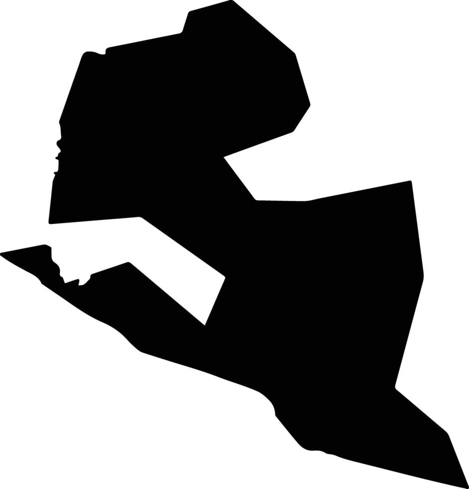 Greater Monrovia Liberia silhouette map vector