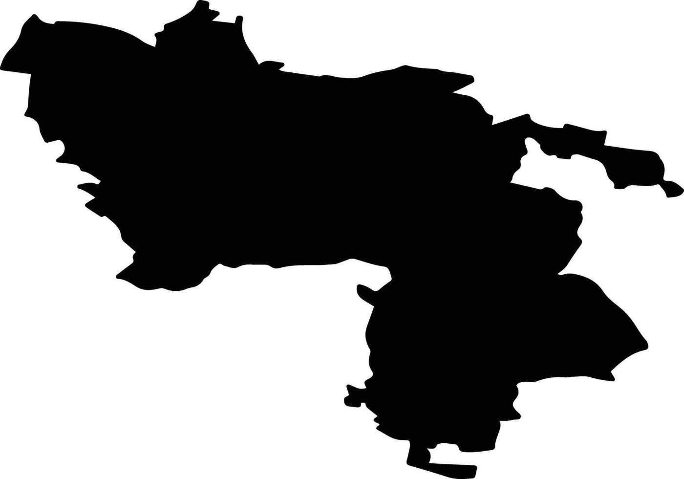 Grodzisk Mazowiecki County Poland silhouette map vector