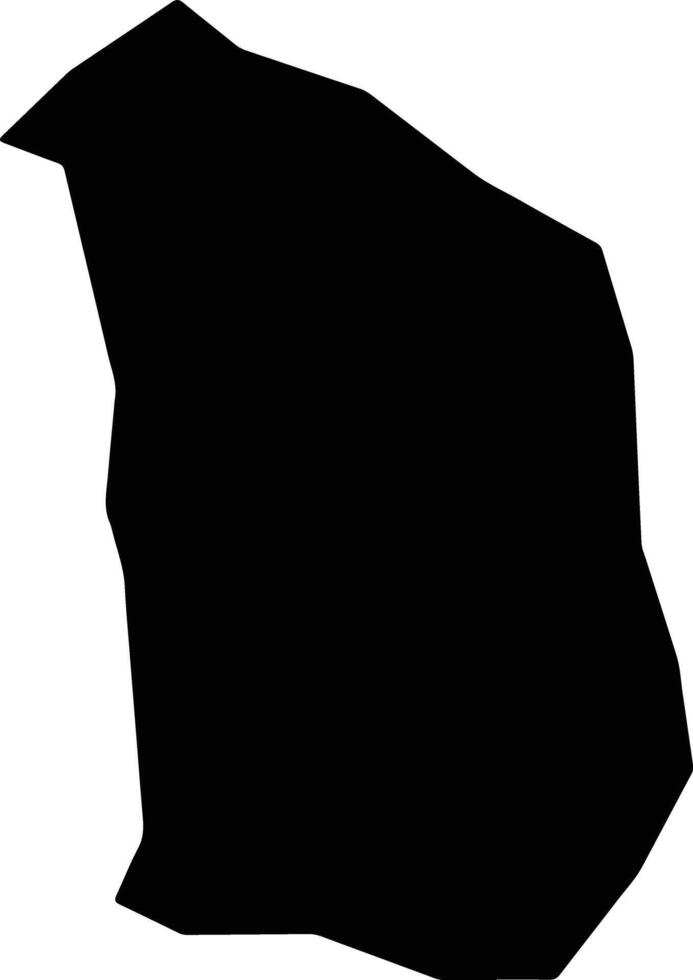 Gros Islet Town Saint Lucia silhouette map vector