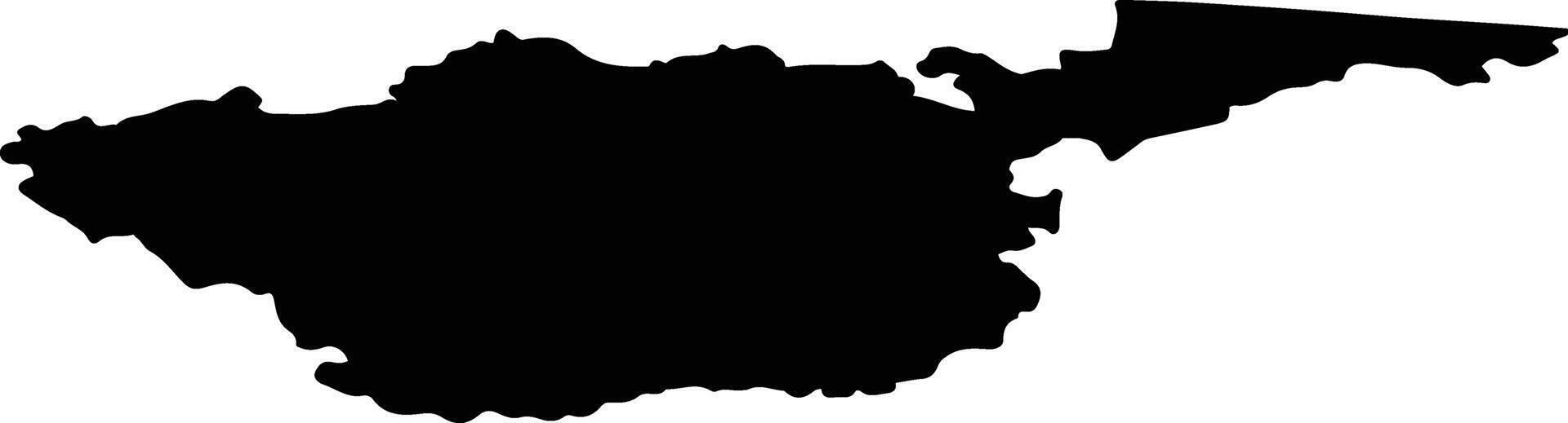 Gryazovetsky District Russia silhouette map vector