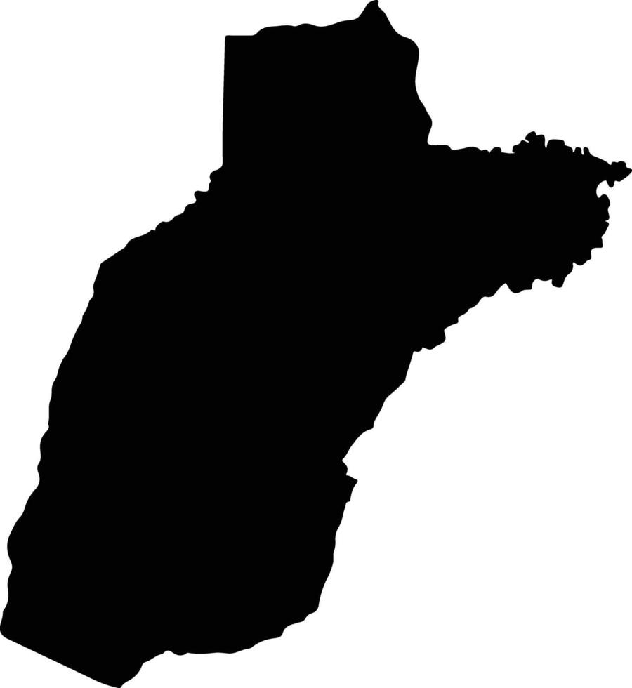 Guacimo Costa Rica silhouette map vector