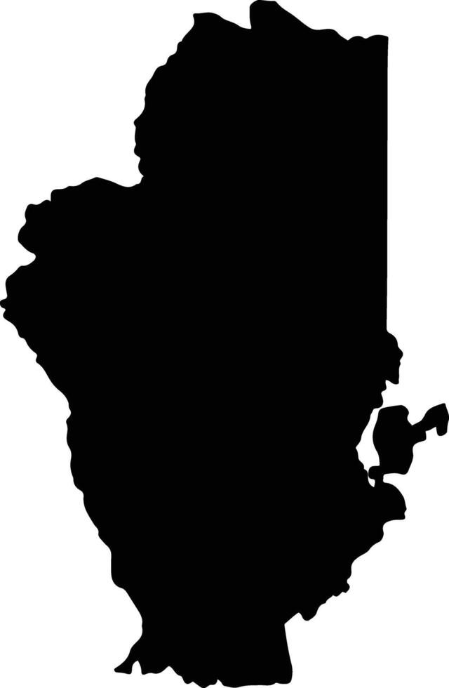 Gualaca Panama silhouette map vector