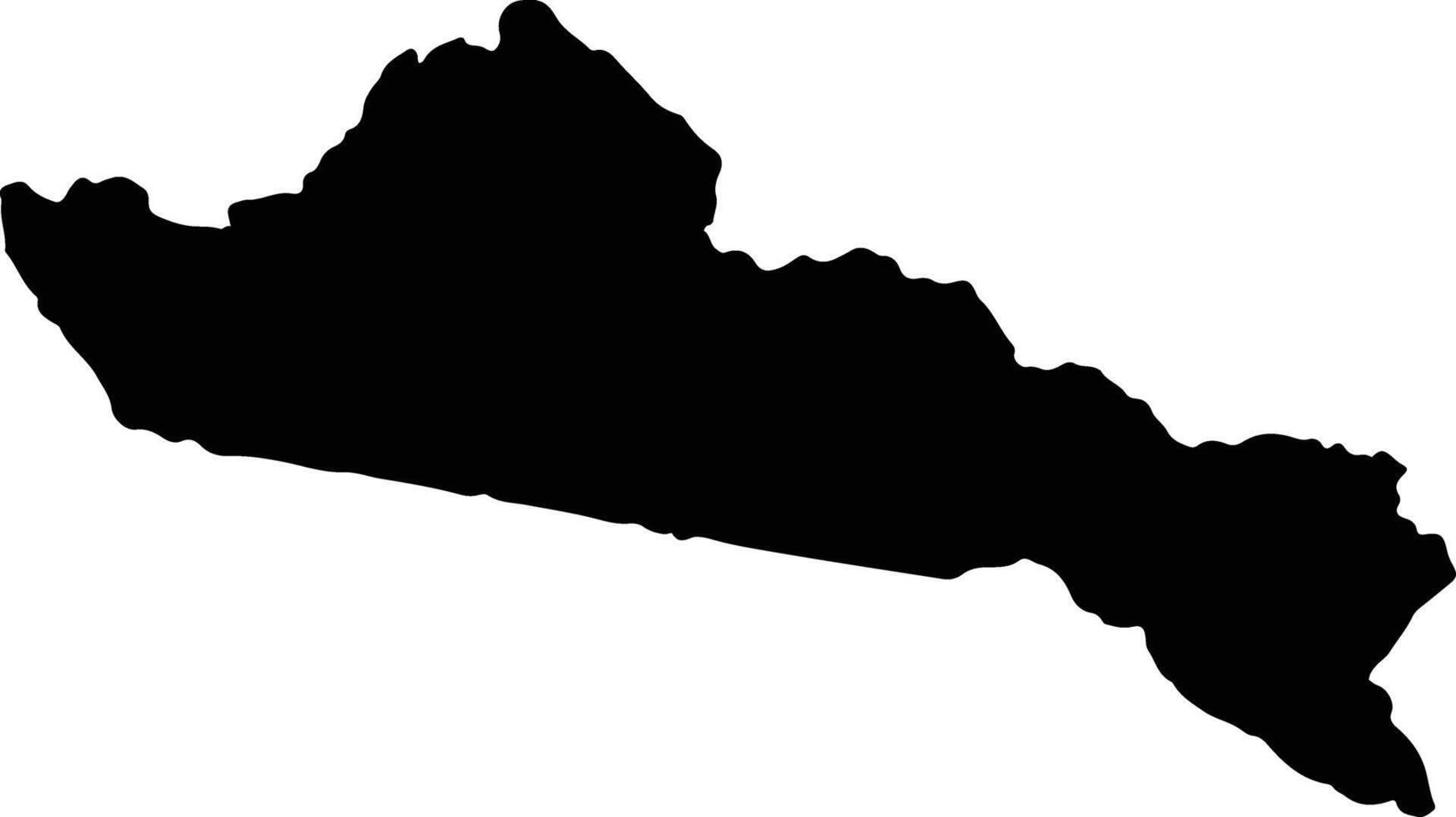 Guamal Colombia silhouette map vector